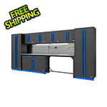 Proslat Fusion Pro 10-Piece Garage Cabinet System - The Works (Blue)