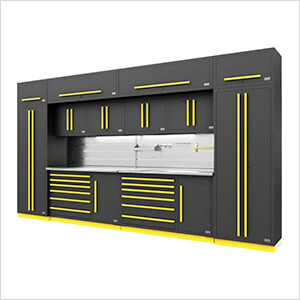 Fusion Pro 14-Piece Garage Storage System - The Works (Yellow)