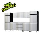 Contur Cabinet 12.5' Premium Stainless Steel Garage Cabinet System with Stainless Steel Tops