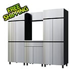 Contur Cabinet 7.5' Premium Stainless Steel Garage Cabinet System with Stainless Steel Tops