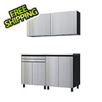 Contur Cabinet 5' Premium Stainless Steel Garage Cabinet System with Stainless Steel Tops