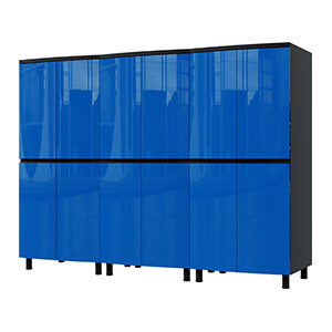 7.5' Premium Santorini Blue Garage Cabinet System