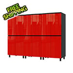 Contur Cabinet 7.5' Premium Cayenne Red Garage Cabinet System