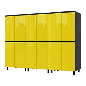7.5' Premium Vespa Yellow Garage Cabinet System
