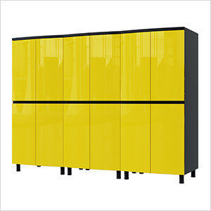 7.5' Premium Vespa Yellow Garage Cabinet System