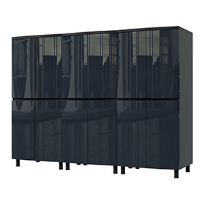 7.5' Premium Karbon Black Garage Cabinet System
