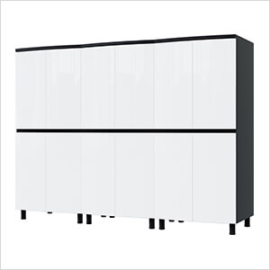 7.5' Premium Alpine White Garage Cabinet System