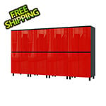 Contur Cabinet 10' Premium Cayenne Red Garage Cabinet System