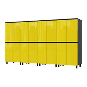 10' Premium Vespa Yellow Garage Cabinet System