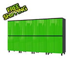 Contur Cabinet 10' Premium Lime Green Garage Cabinet System