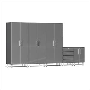 5-Piece Garage Cabinet System in Graphite Grey Metallic