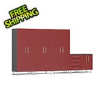 Ulti-MATE Garage Cabinets 5-Piece Garage Cabinet System in Ruby Red Metallic