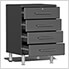 6-Piece Cabinet System with Bamboo Worktop in Graphite Grey Metallic