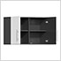 6-Piece Garage Cabinet System with Bamboo Worktop in Starfire White Metallic