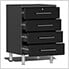 7-Piece Garage Cabinet System with Bamboo Worktop in Midnight Black Metallic