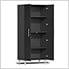 6-Piece Cabinet System with Channeled Worktop in Midnight Black Metallic
