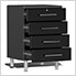 6-Piece Garage Cabinet System with Bamboo Worktop in Midnight Black Metallic
