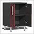 6-Piece Garage Cabinet System with Bamboo Worktop in Ruby Red Metallic