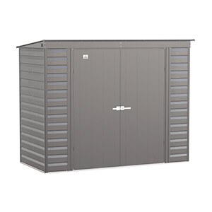 Select 8 x 4 ft. Storage Shed in Charcoal