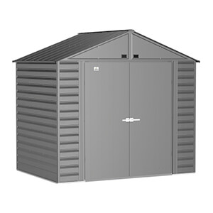 Select 8 x 6 ft. Storage Shed in Charcoal