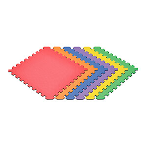 Rainbow Interlocking Foam Flooring (6-Pack)
