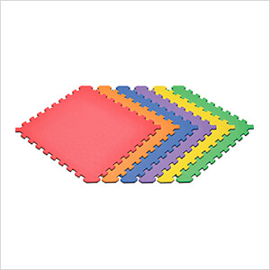 Rainbow Interlocking Foam Flooring (6-Pack)