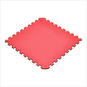 Truly Reversible Black and Red Interlocking Foam Flooring (6-Pack)