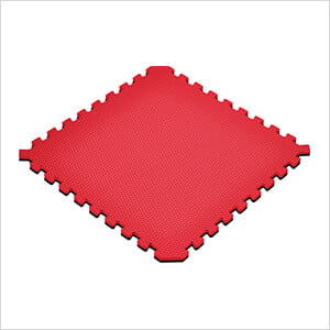 Truly Reversible Black and Red Interlocking Foam Flooring (4-Pack)