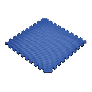 Truly Reversible Black and Blue Interlocking Foam Flooring (4-Pack)