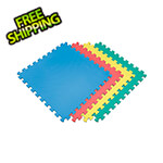 Norsk-Stor Reversible Multi-Color and Grey Interlocking Foam Flooring (4-Pack)