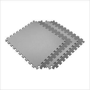 Reversible Black and Grey Interlocking Foam Flooring (4-Pack)