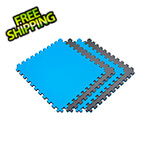 Norsk-Stor Reversible Black and Blue Interlocking Foam Flooring (4-Pack)