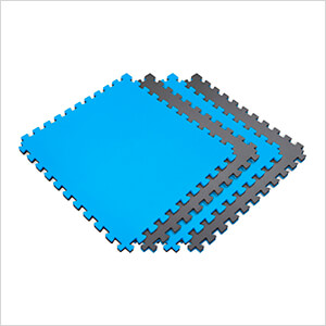 Reversible Black and Blue Interlocking Foam Flooring (4-Pack)