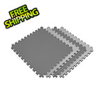 Norsk-Stor Reversible Black and Grey Interlocking Foam Flooring (4-Pack)