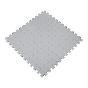 Dove Gray 18.3 in. x 18.3 in. x 0.25 in. PVC Floor Tiles - Raised Coin Pattern