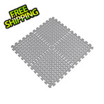 Norsk-Stor Dove Gray 18.3 in. x 18.3 in. x 0.25 in. PVC Floor Tiles - Vented Drain