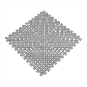 Dove Gray 18.3 in. x 18.3 in. x 0.25 in. PVC Floor Tiles - Vented Drain