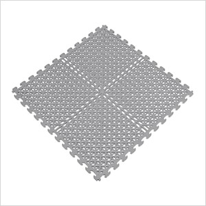 Dove Gray 18.3 in. x 18.3 in. x 0.25 in. PVC Floor Tiles - Vented Drain