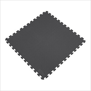 Black 18.3 in. x 18.3 in. x 0.25 in. PVC Floor Tiles - Rhino-Tec Pattern