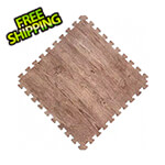Norsk-Stor Reversible Rustic Brown and Black Interlocking Foam Flooring (4-Pack)
