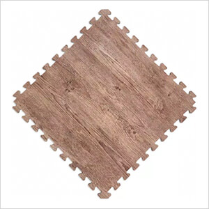 Reversible Rustic Brown and Black Interlocking Foam Flooring (4-Pack)