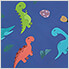 Reversible Dinosaur Design Interlocking Foam Flooring (4-Pack)