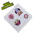 Norsk-Stor Reversible Owl Design Interlocking Foam Flooring (4-Pack)