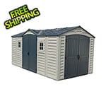 DuraMax Woodbridge 15' x 8' Apex Vinyl Shed with Foundation Kit