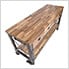 72" Industrial Metal and Wood Workbench with Drawers