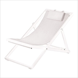 Newport Lounger - White