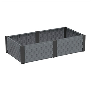 Rectangle Garden Bed - Grey and Black