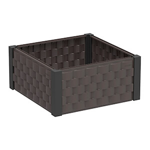 Square Garden Bed - Brown and Black