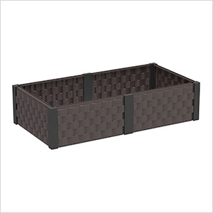 Rectangle Garden Bed - Brown and Black