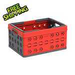 DuraMax Foldable Crate / Basket in Red and Grey